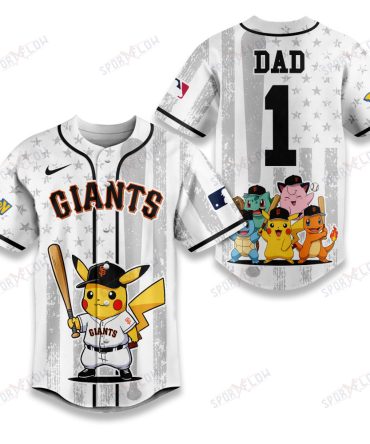 San Francisco Giants X Pokemon Night Dad Edition Baseball Jersey