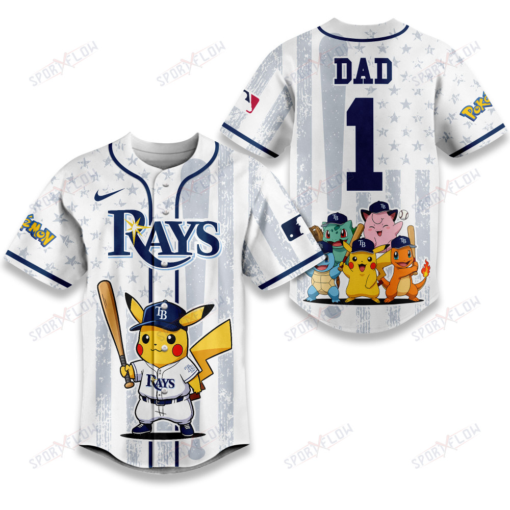 Tampa Bay Rays X Pokemon Night Dad Edition Baseball Jersey