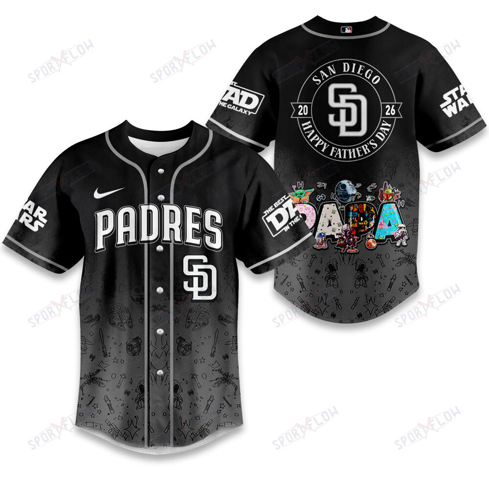 San Diego Padres X Star Wars Father'S Day Masterwork Baseball Jersey