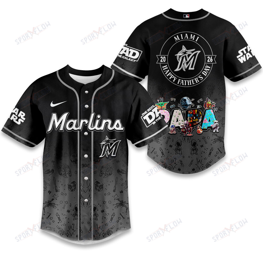 Miami Marlins X Star Wars Father'S Day Masterwork Baseball Jersey