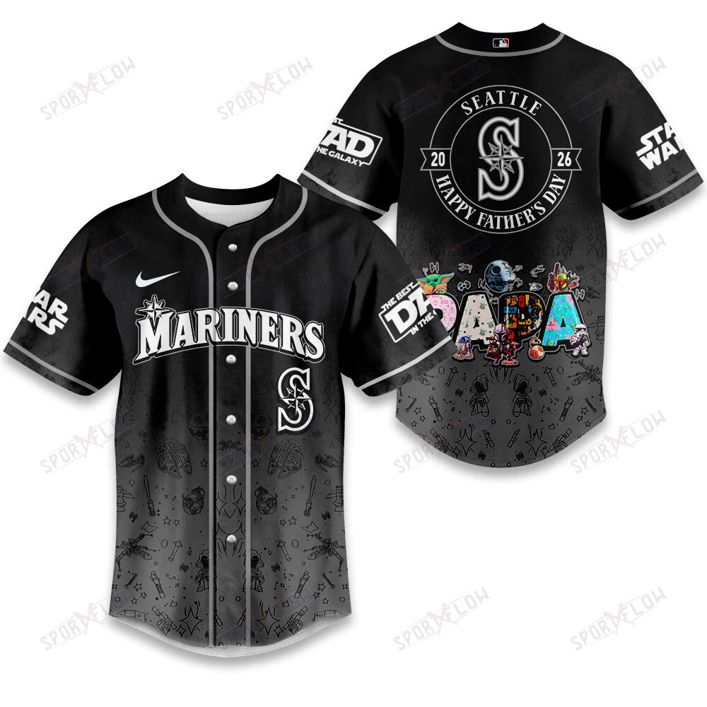 Seattle Mariners X Star Wars Father'S Day Masterwork Baseball Jersey