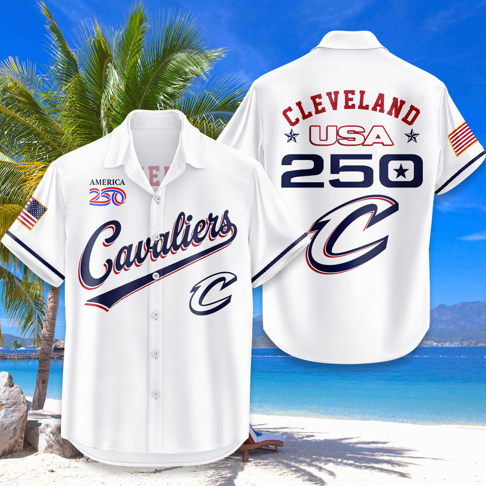 Cleveland Cavaliers Hawaiian Shirt Usa Flag 250 Years Of Freedom Anniversary 1776-2026