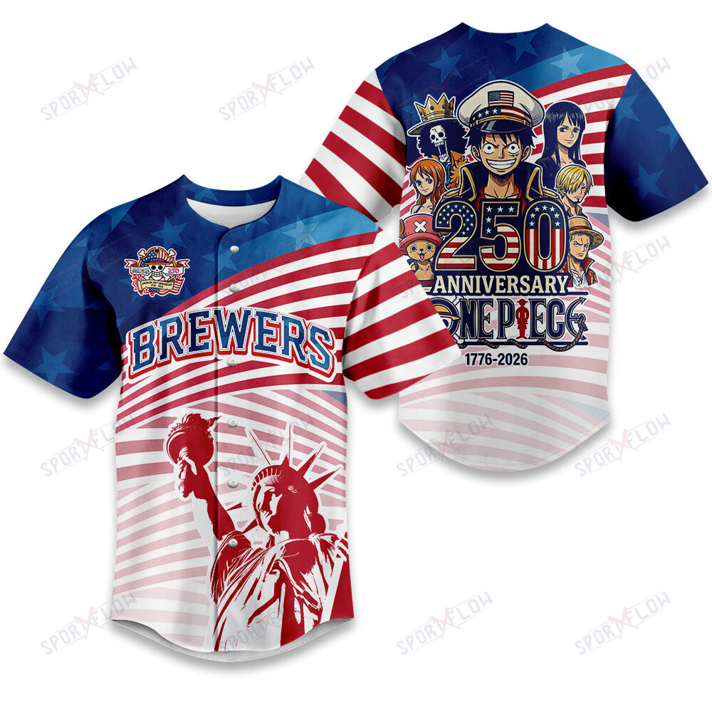 Milwaukee Brewers One Piece 250Th Anniversary Liberty Pirate Baseball Jersey
