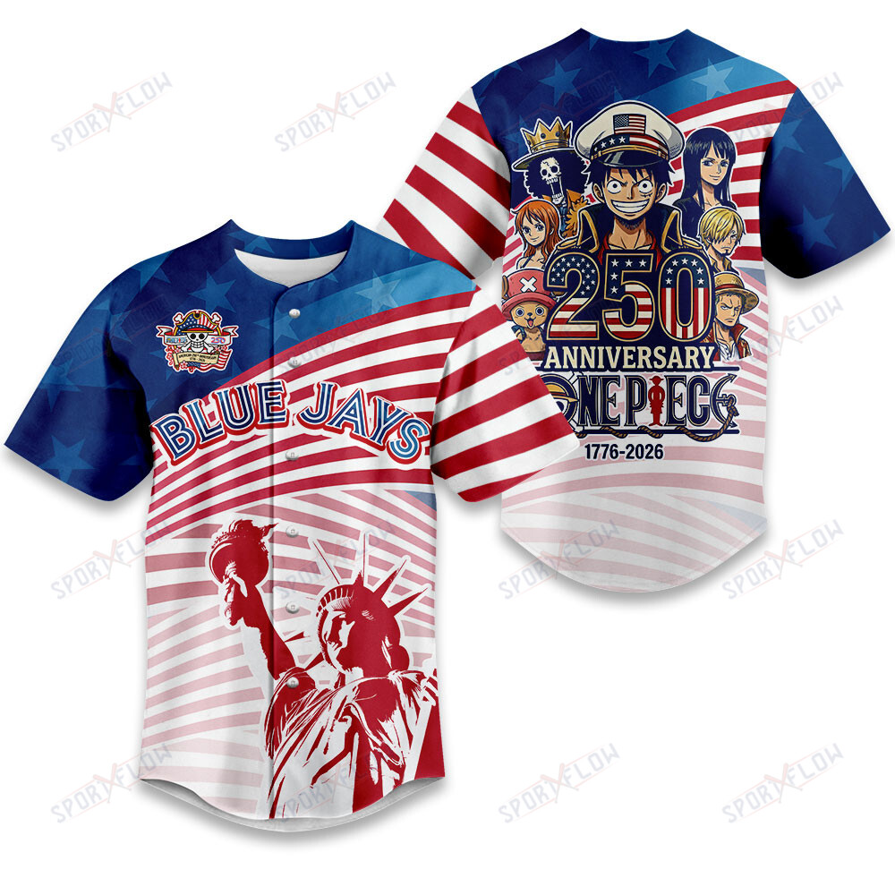 Toronto Blue Jays One Piece 250Th Anniversary Liberty Pirate Baseball Jersey