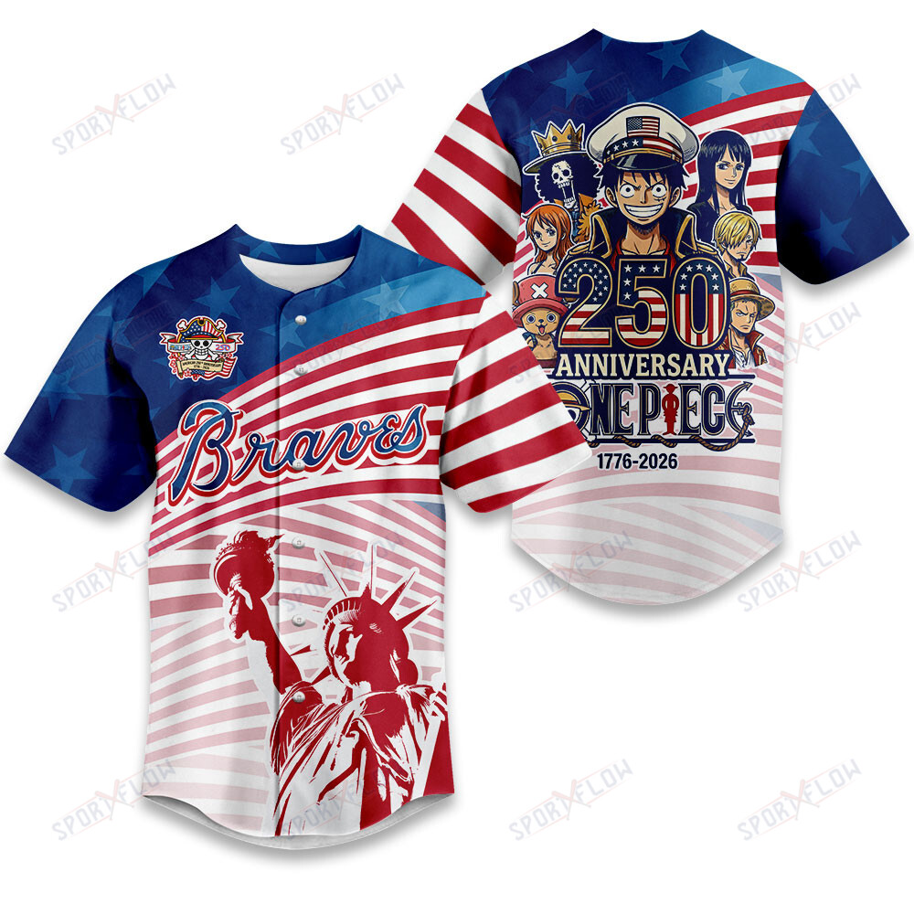 Atlanta Braves One Piece 250Th Anniversary Liberty Pirate Baseball Jersey