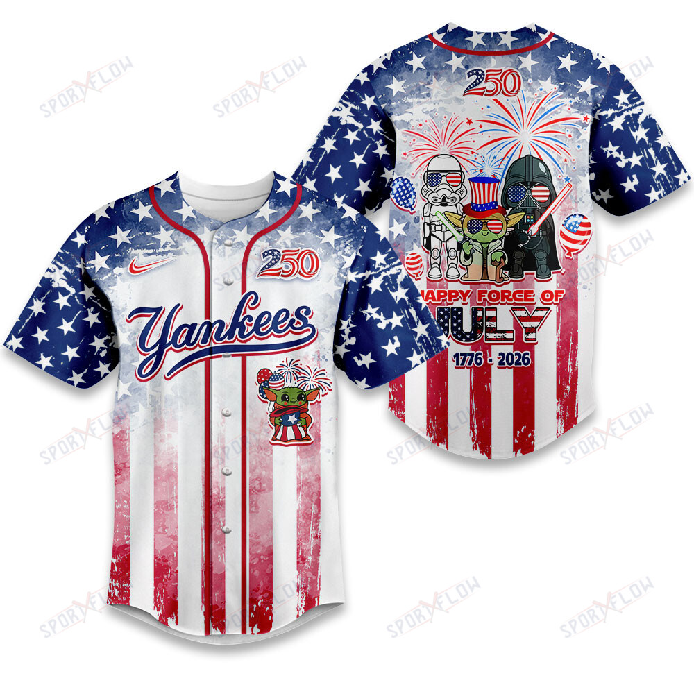 New York Yankees Star Wars America 250 Force Of July Baseball Jersey