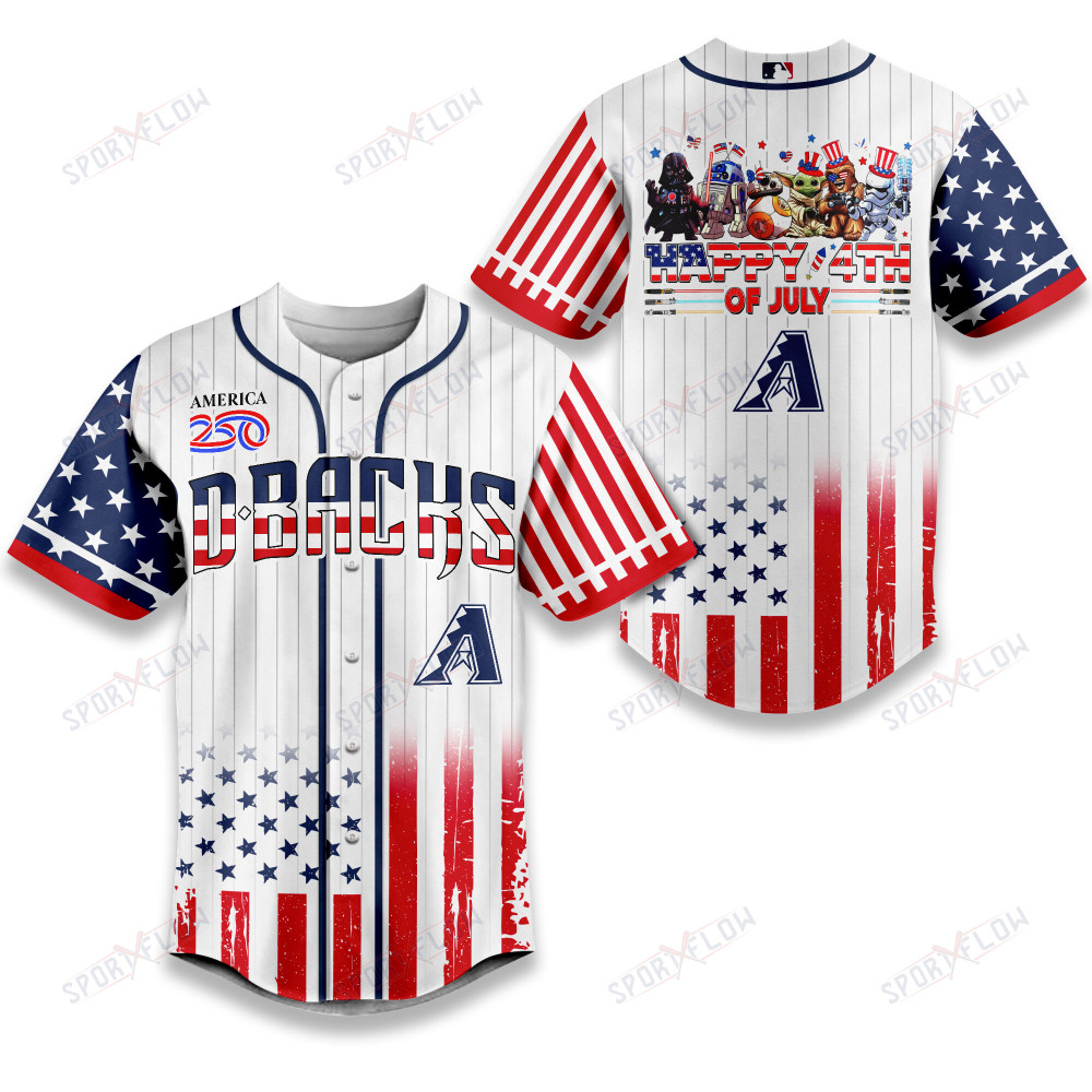 Arizona Diamondbacks X Star Wars Happy America 250 Years Baseball Jersey