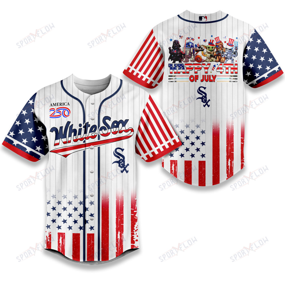 Chicago White Sox X Star Wars Happy America 250 Years Baseball Jersey