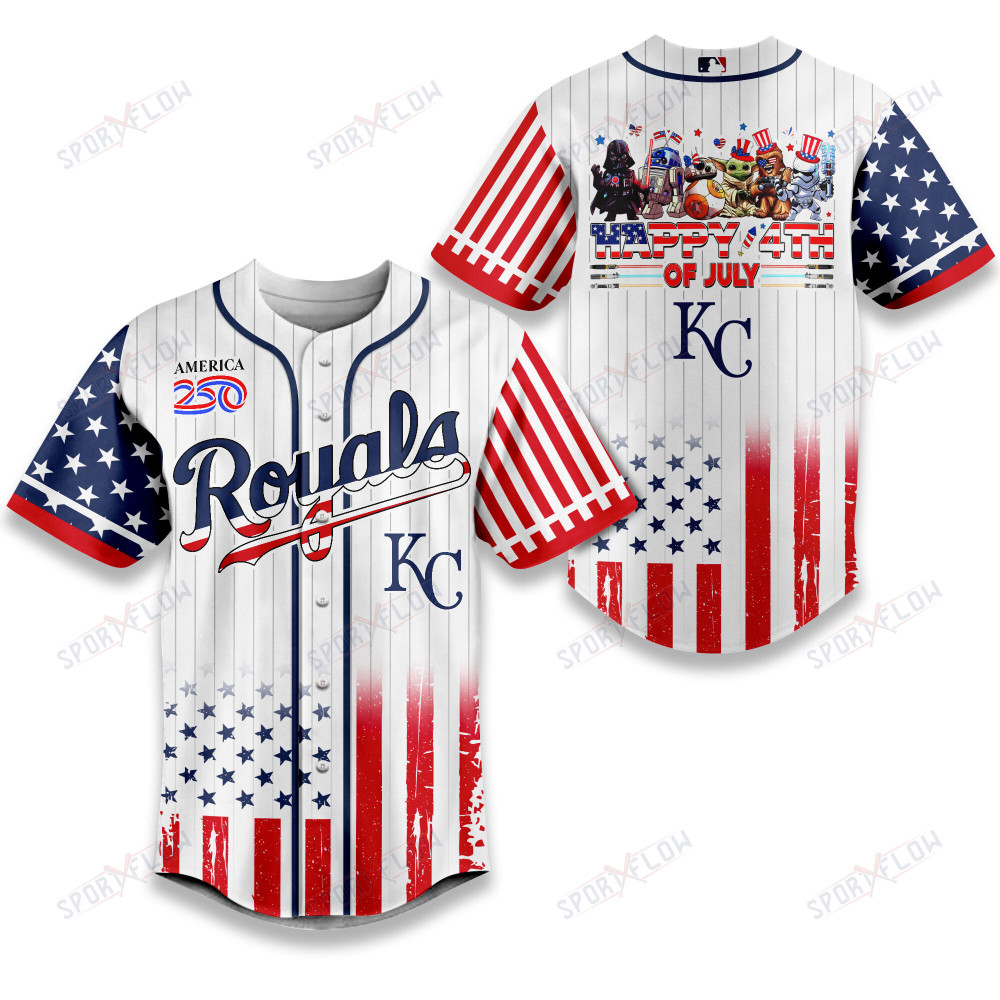 Kansas City Royals X Star Wars Happy America 250 Years Baseball Jersey