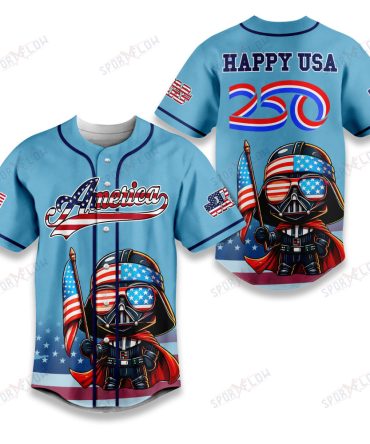 Star Wars Darth Vader Happy Usa 250Th Anniversary Baseball Jersey