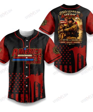 Firefighte Happy Usa 250Th Anniversary Baseball Jersey