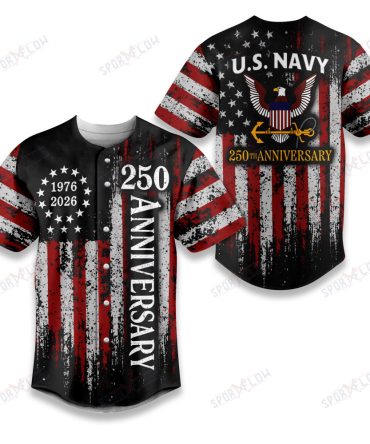 United States Navy 250Th Anniversary Baseball Jersey