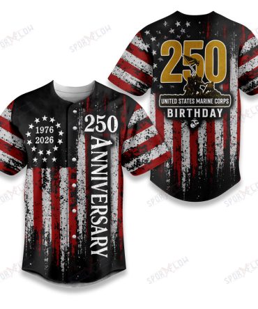 United States Marine Corps 250Th Anniversary Baseball Jersey