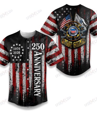 United States Coast Guard 250Th Anniversary Baseball Jersey
