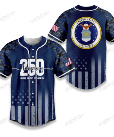 United States Air Force 250Th Anniversary Camo Baseball Jersey