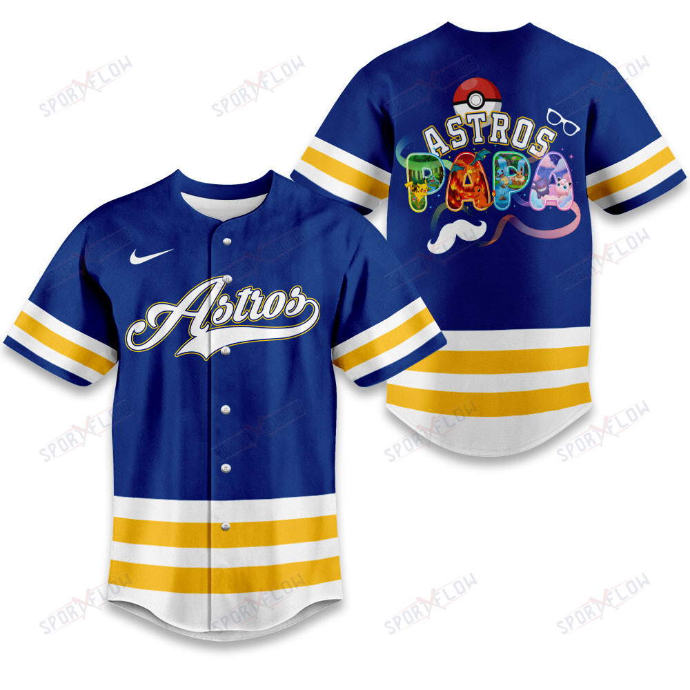Houston Astros Papa Pokemon Edition Baseball Jersey