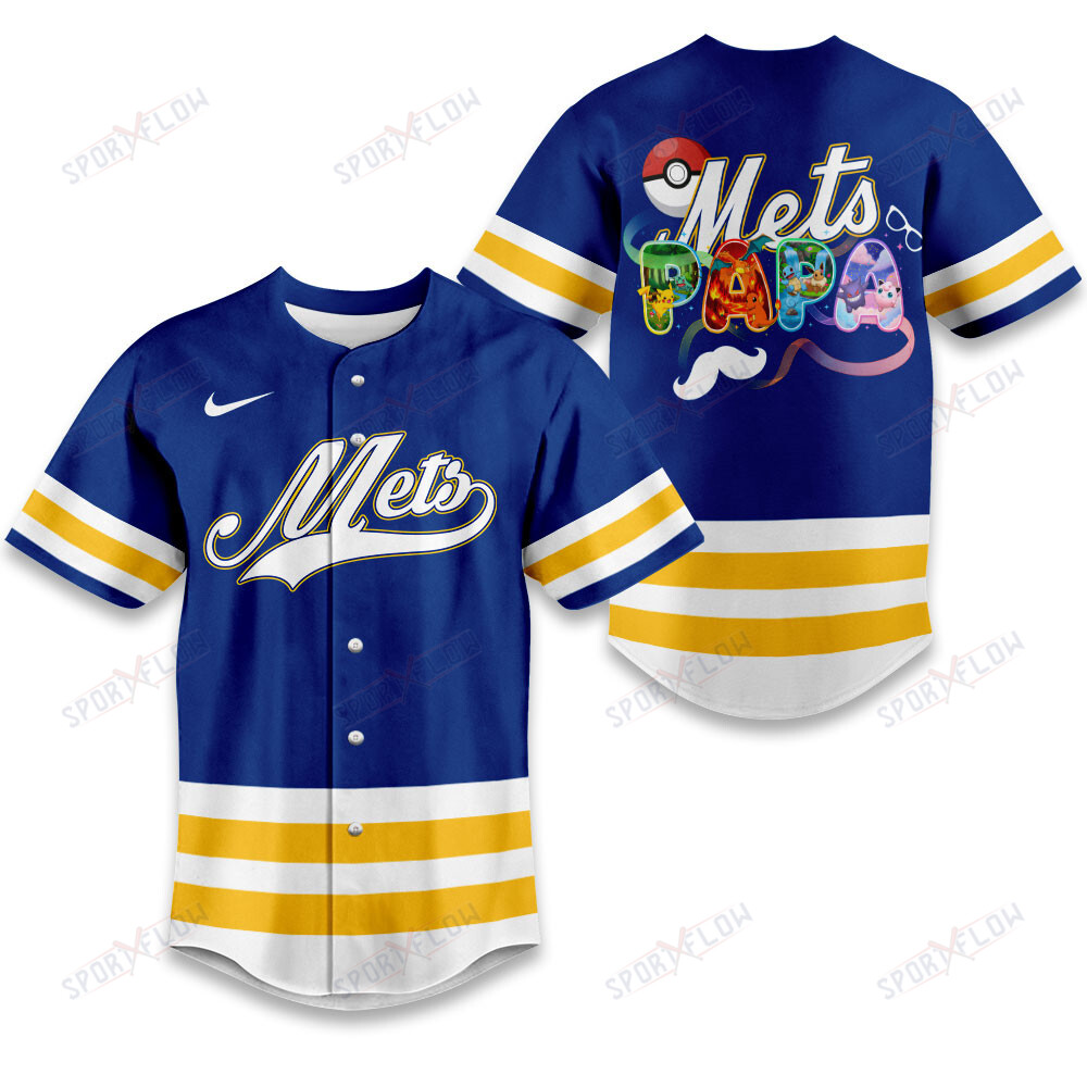 New York Mets Papa Pokemon Edition Baseball Jersey