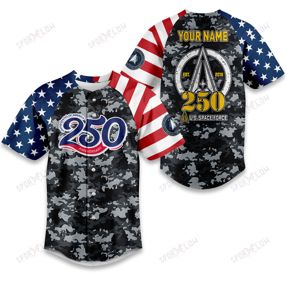 250Th Anniversary Custom Name Ussf Baseball Jersey