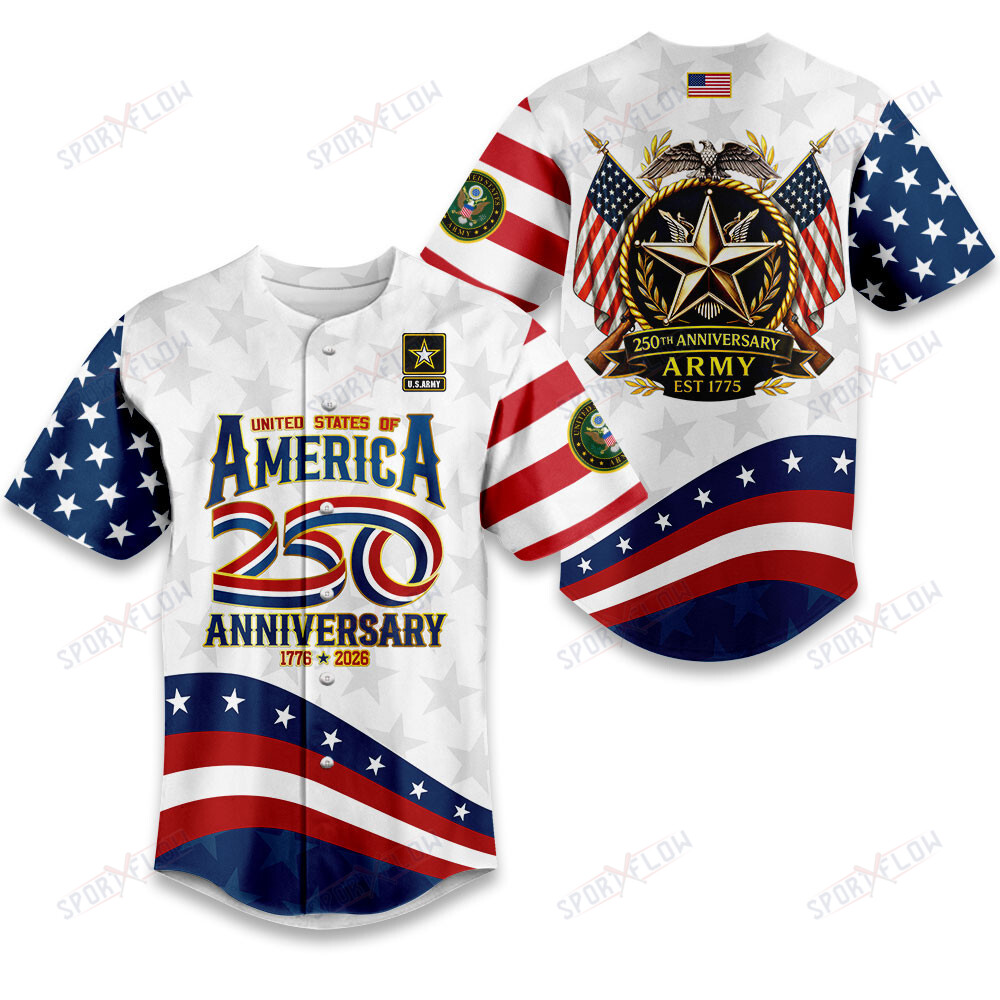 250Th Anniversary Army Patriot Iconic Baseball Jersey