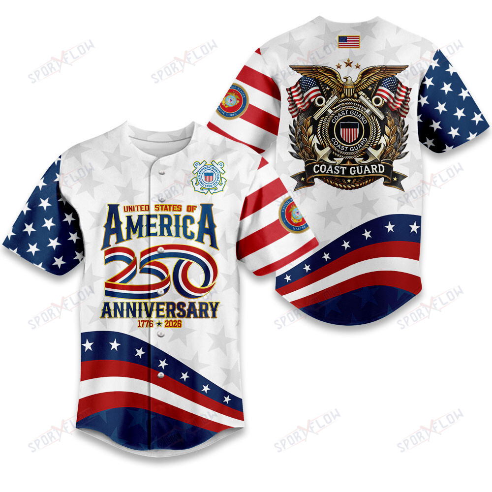250Th Anniversary Uscg Patriot Iconic Baseball Jersey