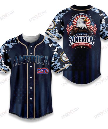 Us Navy 250Th Birthday Anniversary 2026 Baseball Jersey