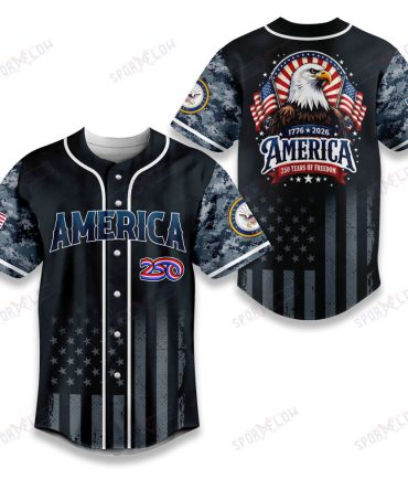 United States Navy Military 250Th Birthday Anniversary Baseball Jersey
