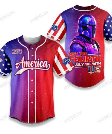 Star Wars The Mandalorian May The 4Th Of July Be With Us 250 Years Baseball Jersey