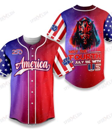 Star Wars Darth Maul May The 4Th Of July Be With Us 250 Years Baseball Jersey