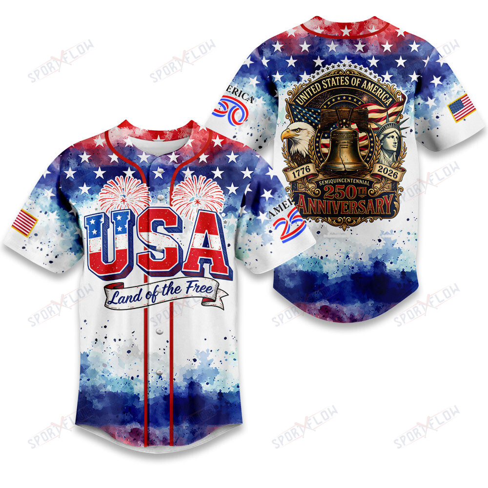 Usa Liberty Bell & Eagle 250Th Anniversary Baseball Jersey