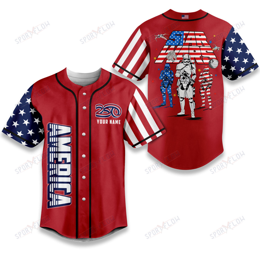 Star Wars Stormtroopers America 250Th Birthday Custom Baseball Jersey