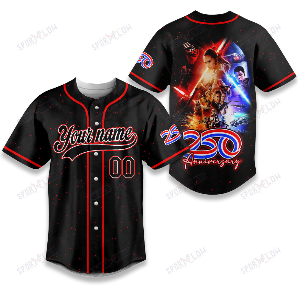 Star Wars America 250Th Anniversary Galaxy Night Custom Baseball Jersey