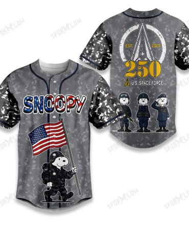 Snoopy Ussf Celebrate 250 Years Of American Independence Baseball Jersey