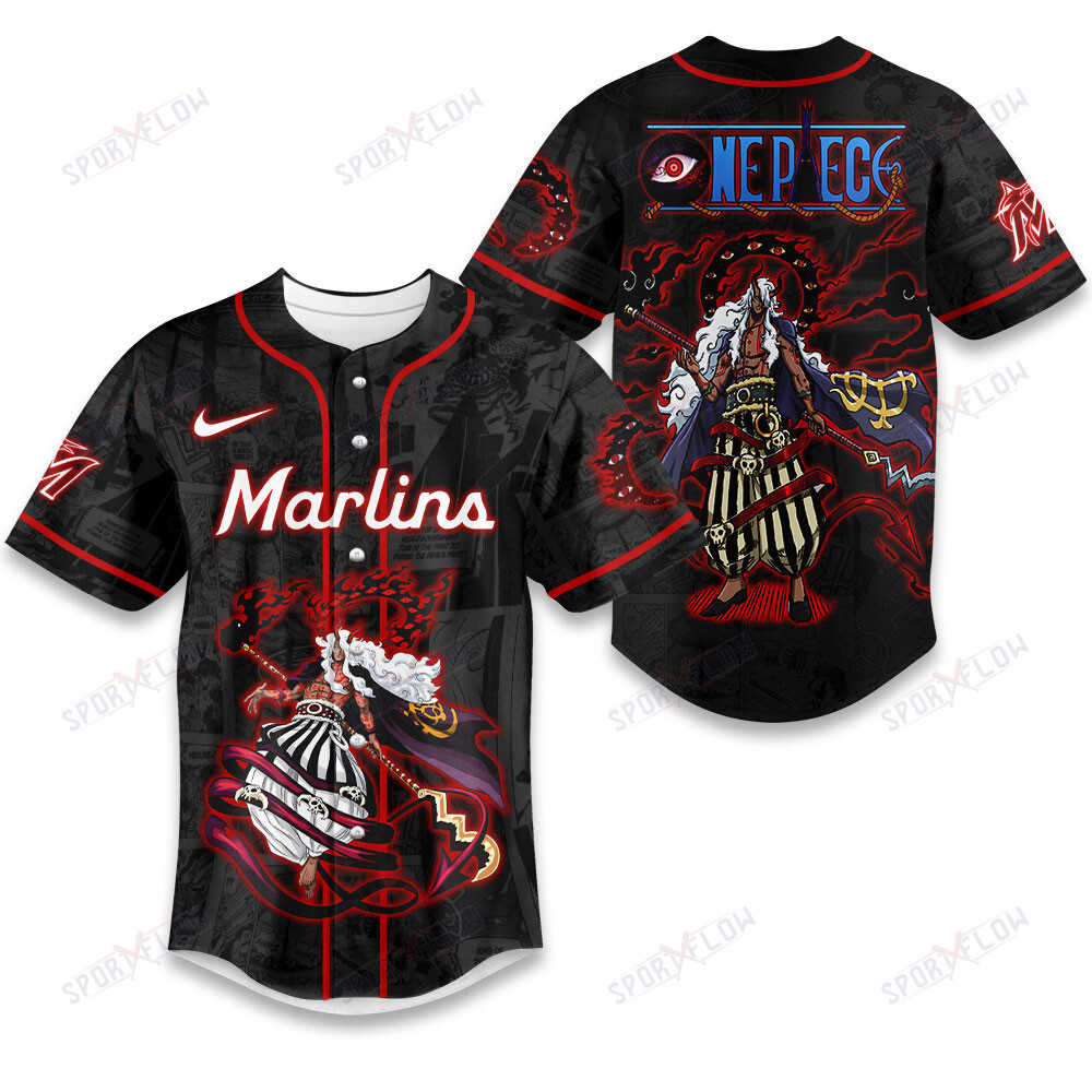 Miami Marlins X One Piece Imu Mystery & Power Anime Baseball Jersey