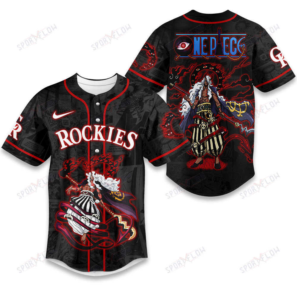 Colorado Rockies X One Piece Imu Mystery & Power Anime Baseball Jersey