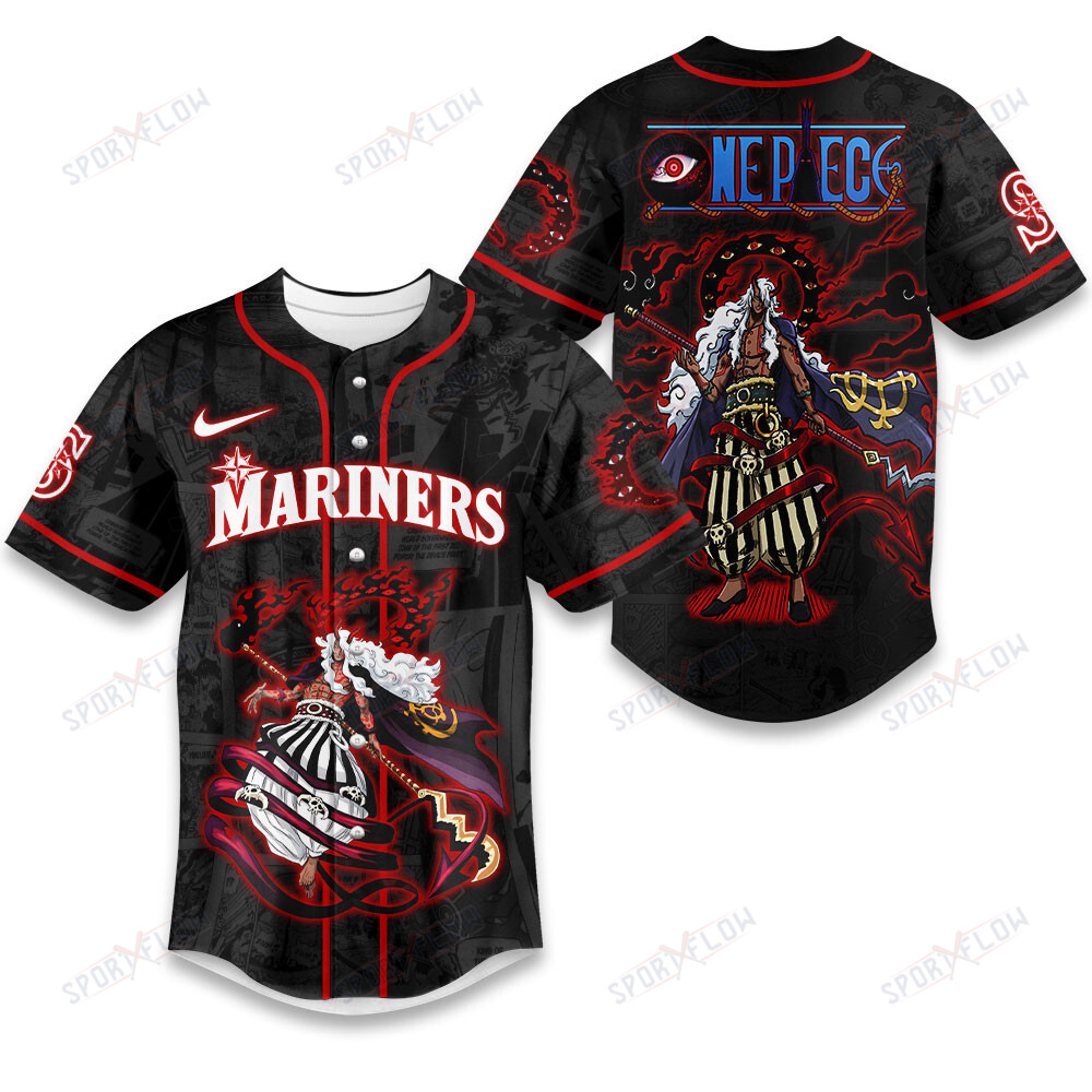 Seattle Mariners X One Piece Imu Mystery & Power Anime Baseball Jersey