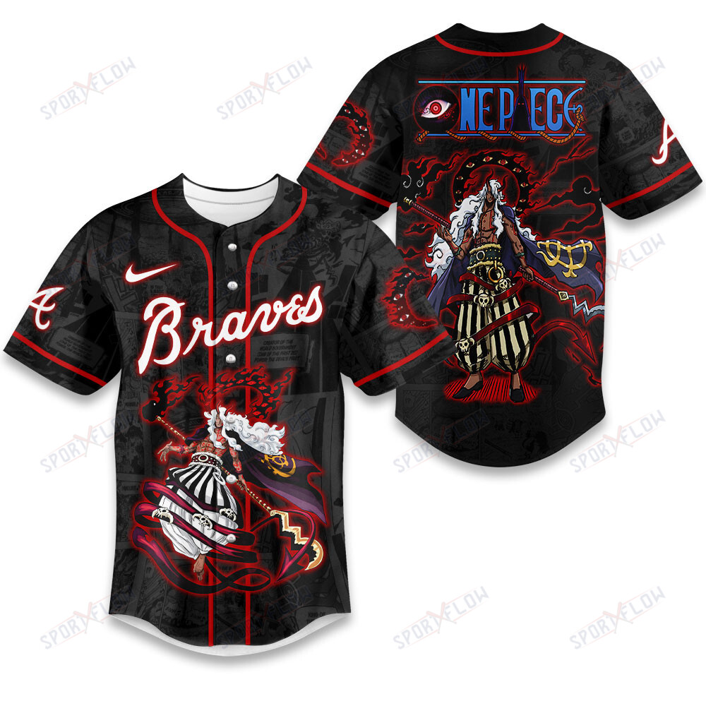 Atlanta Braves X One Piece Imu Mystery & Power Anime Baseball Jersey