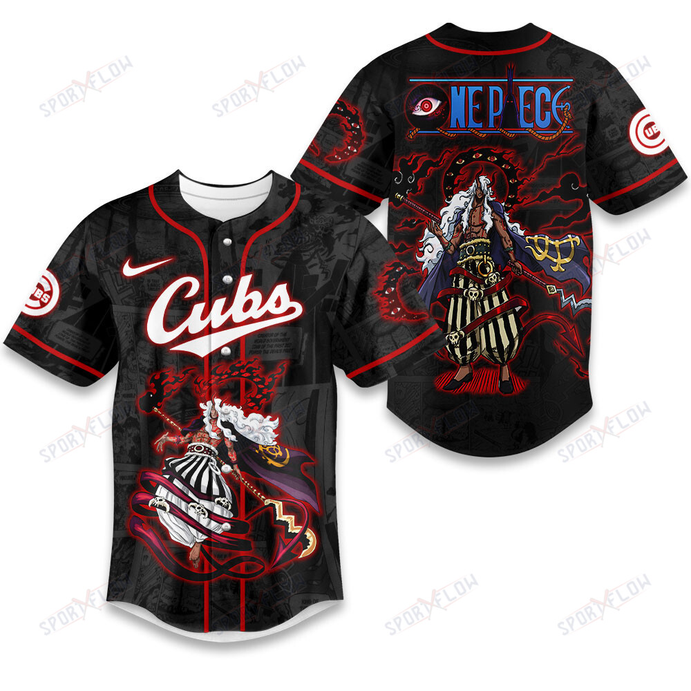 Chicago Cubs X One Piece Imu Mystery & Power Anime Baseball Jersey