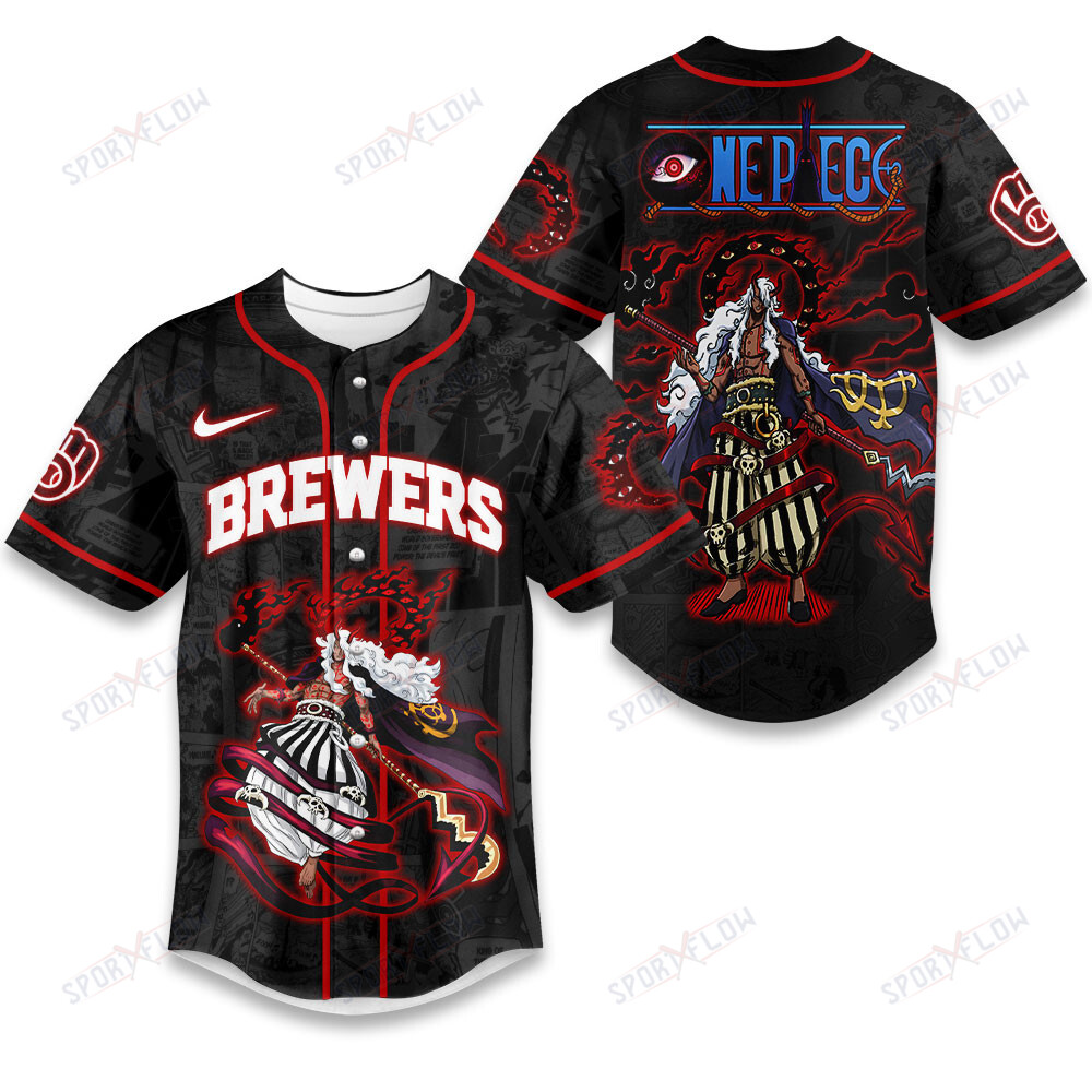 Milwaukee Brewers X One Piece Imu Mystery & Power Anime Baseball Jersey