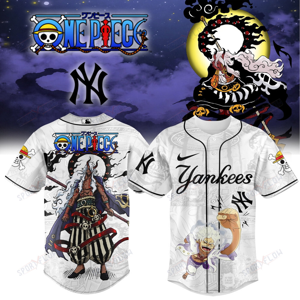 New York Yankees X One Piece Luffy Imu Anime Limited Edition Baseball Jersey
