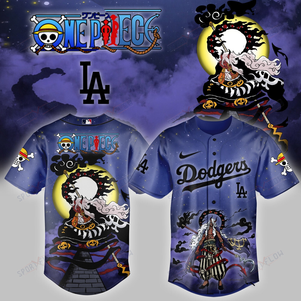 Los Angeles Dodgers X One Piece Imu Mystery Limited Edition Baseball Jersey