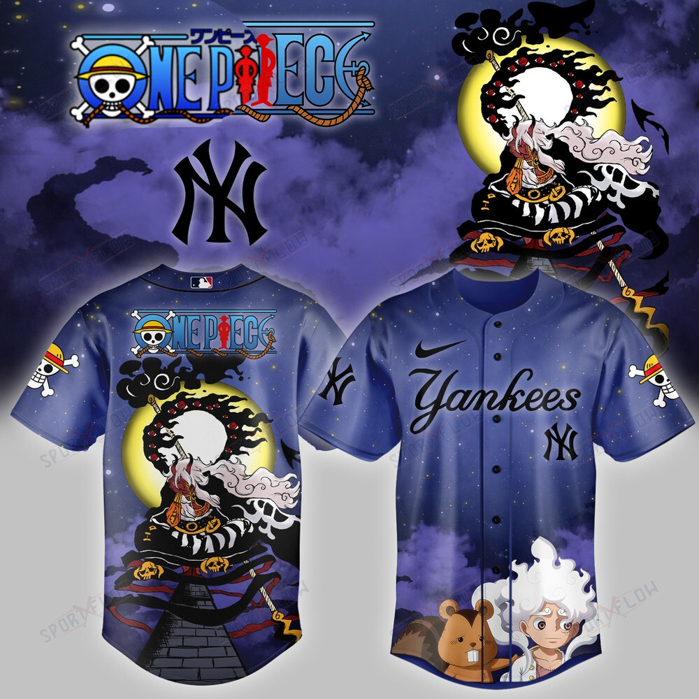 New York Yankees X One Piece Luffy Gear 5 & Imu Edition Baseball Jersey