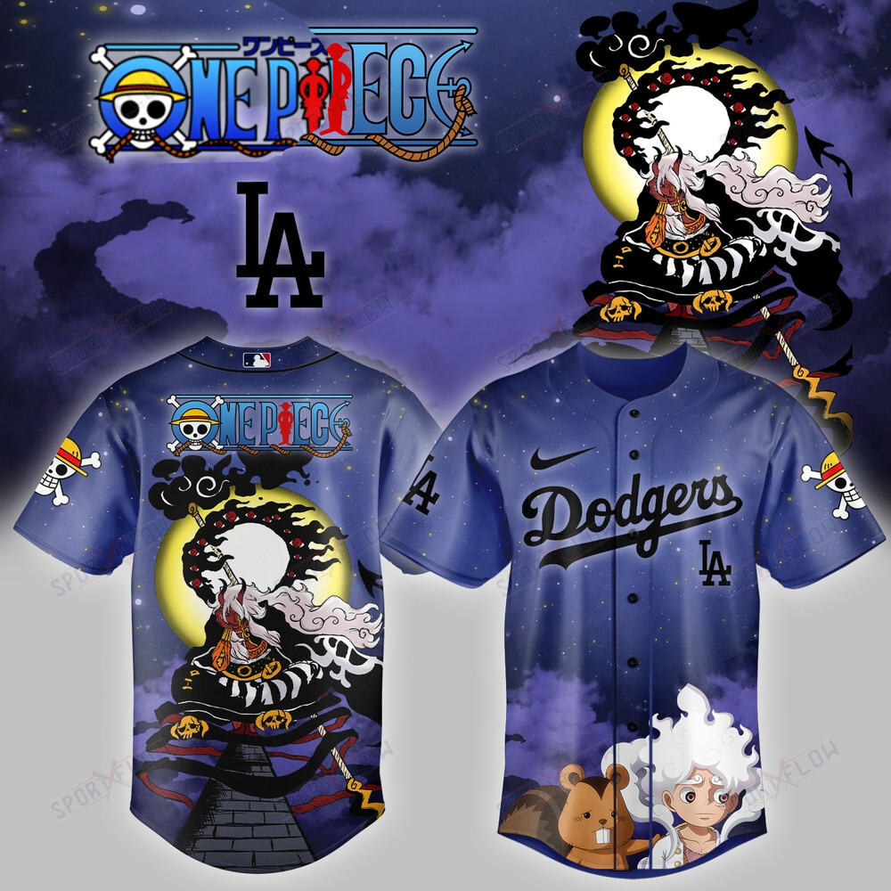 Los Angeles Dodgers X One Piece Luffy Gear 5 & Imu Edition Baseball Jersey