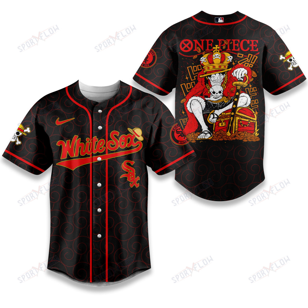 Chicago White Sox X One Piece Luffy Pirate King God-Tier Baseball Jersey