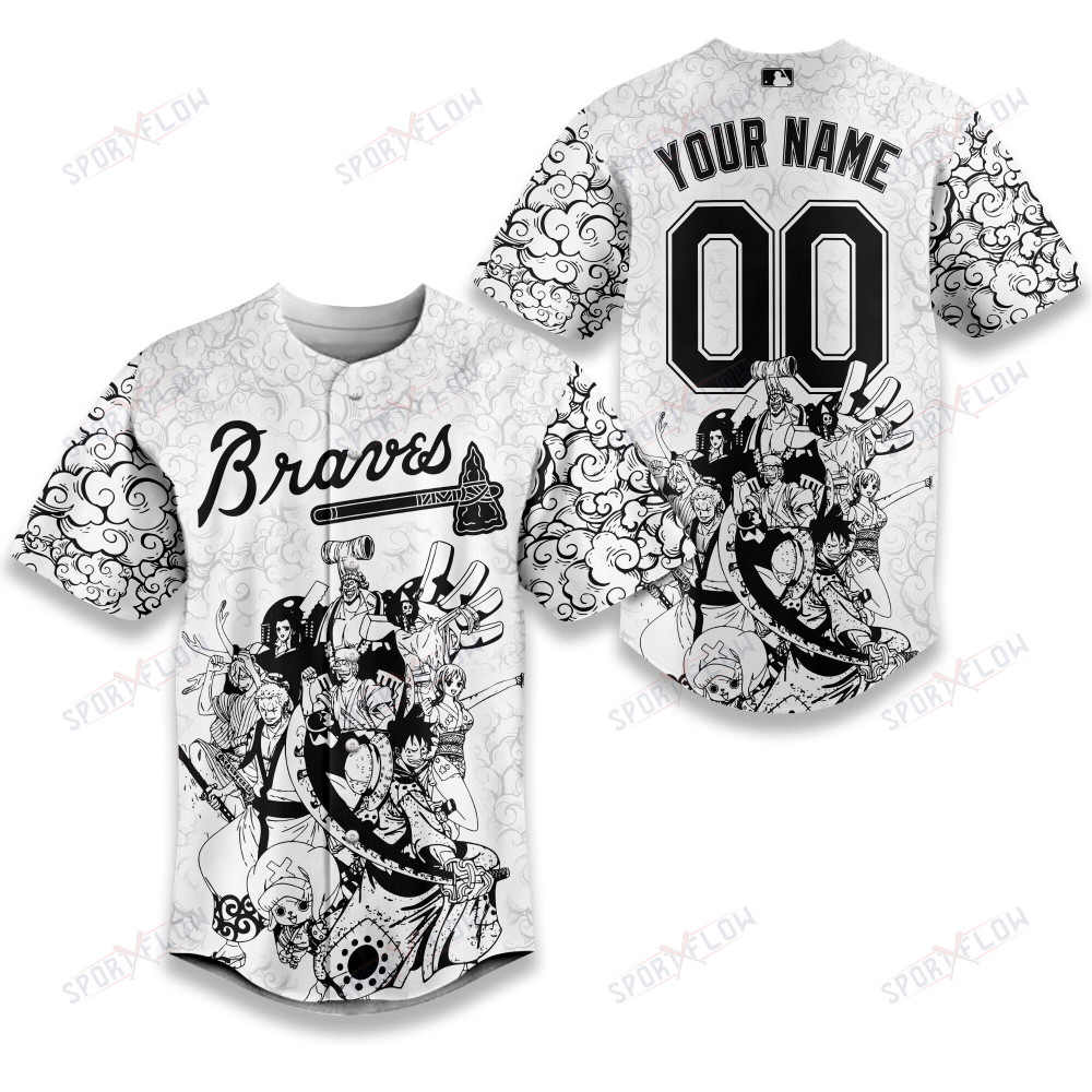 Atlanta Braves X One Piece Celestial Cloud Archival Baseball Jersey
