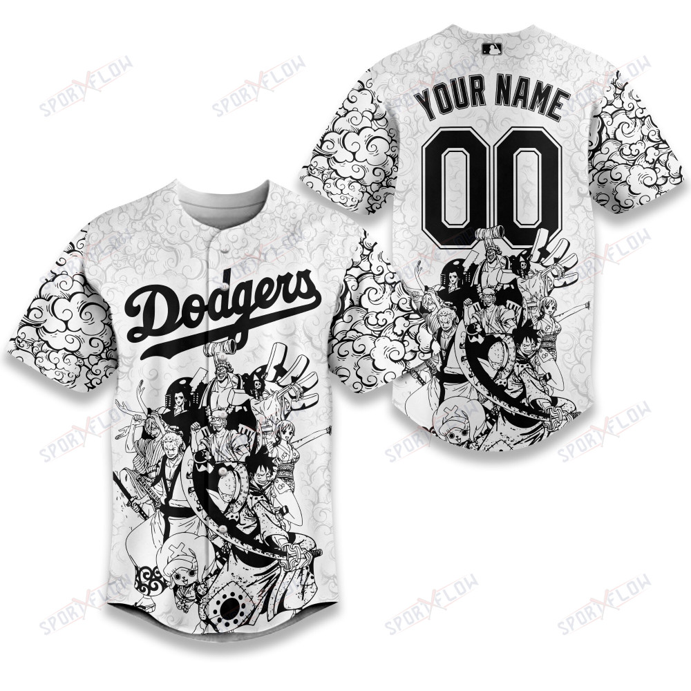 Los Angeles Dodgers X One Piece Celestial Cloud Archival Baseball Jersey