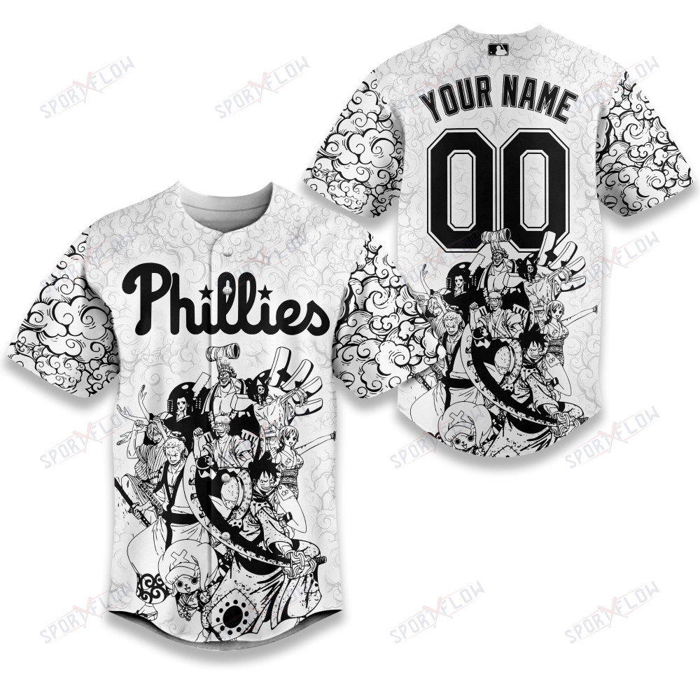 Philadelphia Phillies X One Piece Celestial Cloud Archival Baseball Jersey