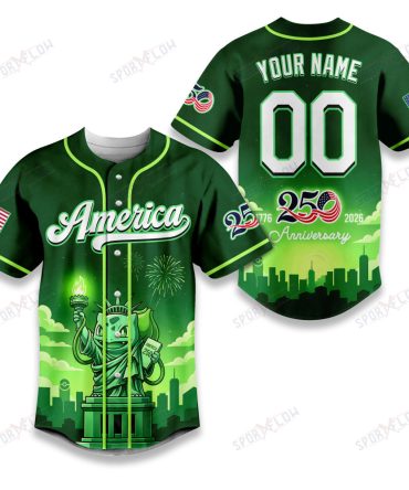 Pokemon Bulbasaur Nature'S Liberty America 250 Anniversary Baseball Jersey