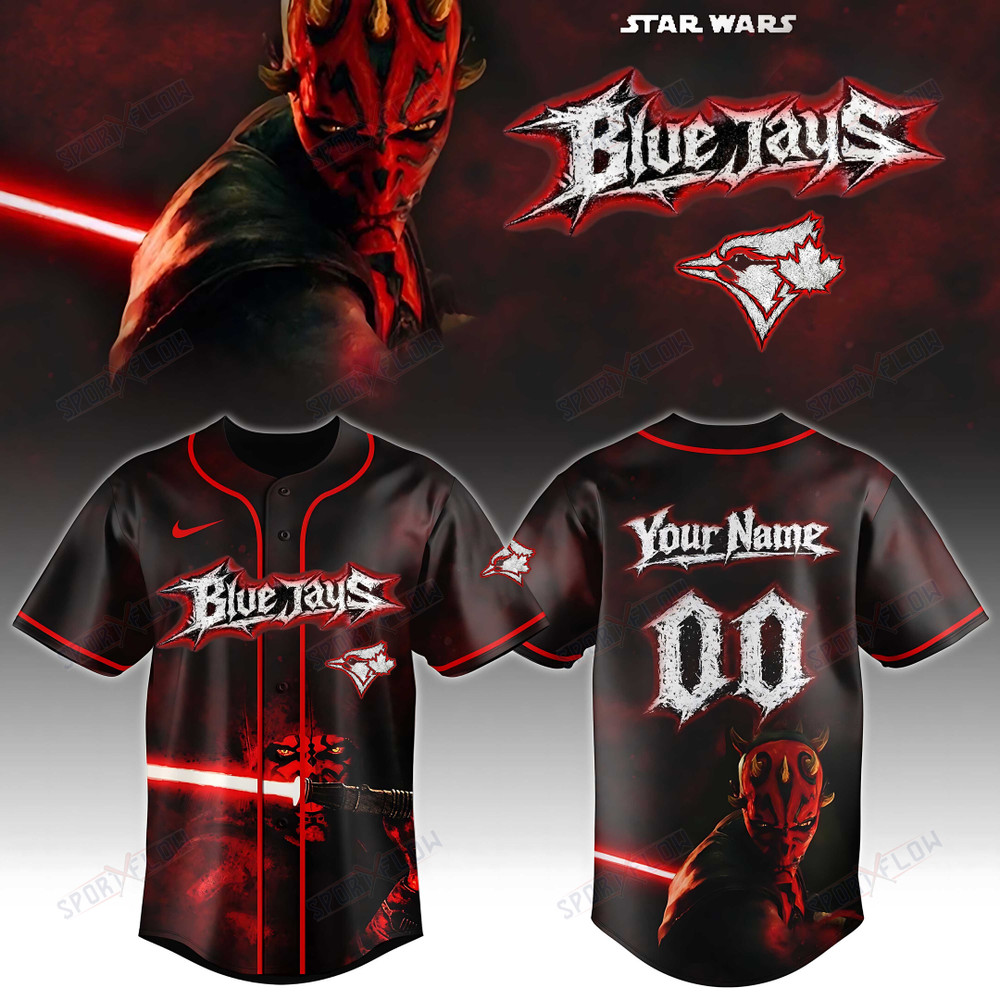 Toronto Blue Jays X Star Wars Maul Shadow Lord Custom Baseball Jersey