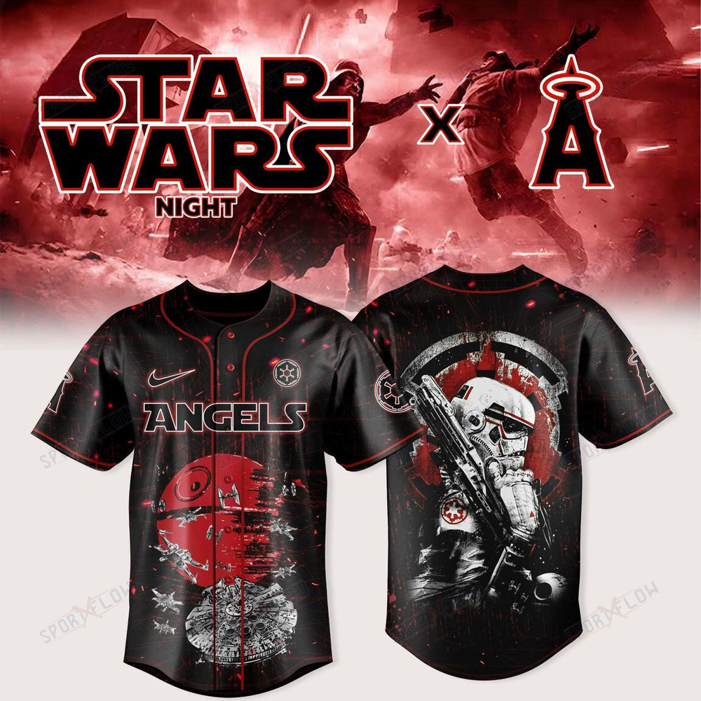 Los Angeles Angels X Star Wars Stormtrooper & Death Star Baseball Jersey