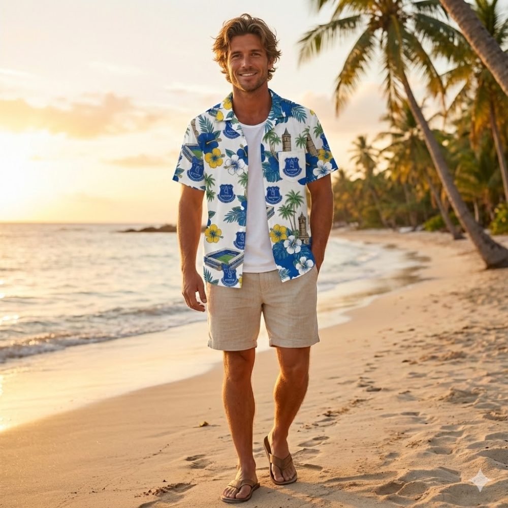 Everton Fc Hawaiian Shirt - Image 2